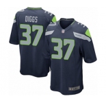 Men's Seattle Seahawks #37 Quandre Diggs Game Navy Blue Team Color Football Jersey