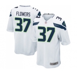 Men's Seattle Seahawks #37 Tre Flowers Game White Football Jersey