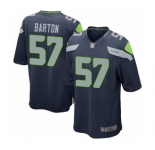 Men's Seattle Seahawks #57 Cody Barton Game Navy Blue Team Color Football Jersey