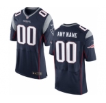 Men Nike nfl jerseys New England Patriots Customized Elite Blue Jersey