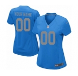 Women Nike Nfl Jerseys Detroit Lions Customized Blue Jersey[New]