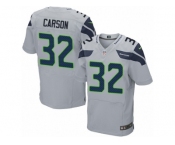 Men Nike Seattle Seahawks #32 Chris Carson Elite Grey Alternate NFL Jersey