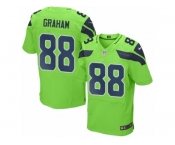 Men Nike Seattle Seahawks #88 Jimmy Graham Elite Green Rush NFL Jerseys