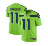 Men's Nike Seattle Seahawks #11 Sebastian Janikowski Elite Green Rush Vapor Untouchable NFL Jersey