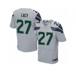 Men's Nike Seattle Seahawks #27 Eddie Lacy Elite Grey Alternate NFL Jersey