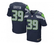 Men's Nike Seattle Seahawks #39 Shaquill Griffin Elite Steel Blue Team Color NFL Jersey