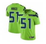 Men's Nike Seattle Seahawks #51 Barkevious Mingo Elite Green Rush Vapor Untouchable NFL Jersey