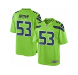 Men's Nike Seattle Seahawks #53 Arthur Brown Elite Green Rush NFL Jersey
