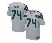 Men's Nike Seattle Seahawks #74 George Fant Elite Grey Alternate NFL Jersey