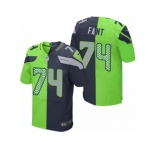 Men's Nike Seattle Seahawks #74 George Fant Elite Team Green Two Tone NFL Jersey