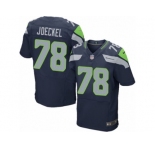 Men's Nike Seattle Seahawks #78 Luke Joeckel Elite Steel Blue Team Color NFL Jersey