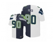 Men's Nike Seattle Seahawks #90 Jarran Reed Elite Team Road Two Tone NFL Jersey