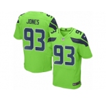 Men's Nike Seattle Seahawks #93 Nazair Jones Elite Green Rush NFL Jersey