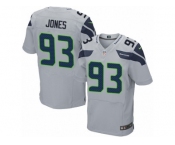 Men's Nike Seattle Seahawks #93 Nazair Jones Elite Grey Alternate NFL Jersey