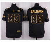 Nike Seattle Seahawks #89 Doug Baldwin Black Pro Line Gold Collection Jersey[Elite]