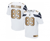Nike Seattle Seahawks #89 Doug Baldwin White Men's Stitched NFL Elite Gold Jersey