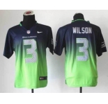 nike nfl jerseys seattle seahawks #3 wilson green-blue[Elite drift fashion][second version]