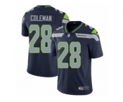 Men Nike Seattle Seahawks #28 Justin Coleman Navy Blue Team Color Vapor Untouchable Limited Player NFL Jersey