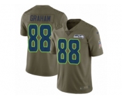 Men Nike Seattle Seahawks #88 Jimmy Graham Limited Olive 2017 Salute to Service NFL Jersey