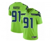 Men Nike Seattle Seahawks #91 Cassius Marsh Vapor Untouchable Limited Green NFL Jersey