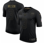 Men Seattle Seahawks #3 Russell Wilson Nike 2020 Salute To Service Limited Jersey Black