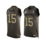 Men's Nike Seattle Seahawks #15 Jermaine Kearse Limited Green Salute to Service Tank Top NFL Jersey