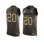Men's Nike Seattle Seahawks #20 Jeremy Lane Limited Green Salute to Service Tank Top NFL Jersey