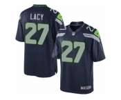 Men's Nike Seattle Seahawks #27 Eddie Lacy Limited Steel Blue Team Color NFL Jersey