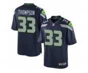 Men's Nike Seattle Seahawks #33 Tedric Thompson Limited Steel Blue Team Color NFL Jersey