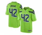 Men's Nike Seattle Seahawks #42 Arthur Brown Limited Green Rush NFL Jersey