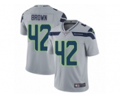 Men's Nike Seattle Seahawks #42 Arthur Brown Vapor Untouchable Limited Grey Alternate NFL Jersey