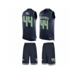 Men's Nike Seattle Seahawks #44 Delano Hill Limited Steel Blue Tank Top Suit NFL Jersey