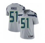 Men's Nike Seattle Seahawks #51 Barkevious Mingo Grey Alternate Vapor Untouchable Limited Player NFL Jersey