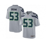 Men's Nike Seattle Seahawks #53 Arthur Brown Limited Grey Alternate NFL Jersey