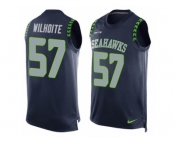 Men's Nike Seattle Seahawks #57 Michael Wilhoite Limited Steel Blue Player Name & Number Tank Top NFL Jersey