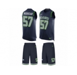 Men's Nike Seattle Seahawks #57 Mike Morgan Limited Steel Blue Tank Top Suit NFL Jersey
