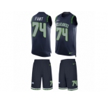 Men's Nike Seattle Seahawks #74 George Fant Limited Steel Blue Tank Top Suit NFL Jersey