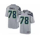 Men's Nike Seattle Seahawks #78 Bradley Sowell Limited Grey Alternate NFL Jersey