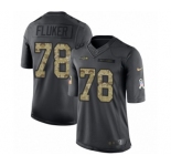 Men's Nike Seattle Seahawks #78 D.J. Fluker Limited Black 2016 Salute to Service NFL Jersey
