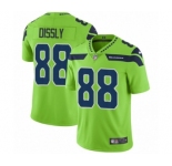 Men's Nike Seattle Seahawks #88 Will Dissly Limited Green Rush Vapor Untouchable NFL Jersey