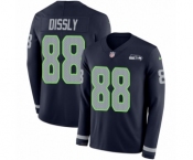 Men's Nike Seattle Seahawks #88 Will Dissly Limited Navy Blue Therma Long Sleeve NFL Jersey