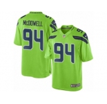 Men's Nike Seattle Seahawks #94 Malik McDowell Limited Green Rush NFL Jersey
