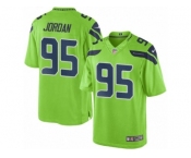 Men's Nike Seattle Seahawks #95 Dion Jordan Limited Green Rush NFL Jersey