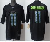 Men's Seattle Seahawks #11 Jaxon Smith-Njigba Limited Black Fashion FUSE Vapor Jersey