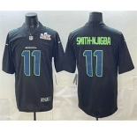 Men's Seattle Seahawks #11 Jaxon Smith-Njigba Limited Black Super Bowl LX Fashion Vapor Jersey