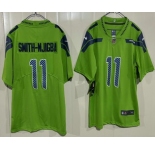 Men's Seattle Seahawks #11 Jaxon Smith-Njigba Limited Green Vapor Jersey