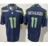 Men's Seattle Seahawks #11 Jaxon Smith Njigba Limited Navy FUSE Vapor Jersey