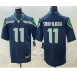 Men's Seattle Seahawks #11 Jaxon Smith Njigba Limited Navy Vapor Jersey