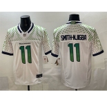 Men's Seattle Seahawks #11 Jaxon Smith-Njigba White 2025 F.U.S.E. “Rivalries†Vapor Untouchable Limited Football Stitched Jersey