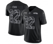 Men's Seattle Seahawks #12 Fan Black 2026 F.U.S.E. Salute to Service Limited Football Stitched Jersey